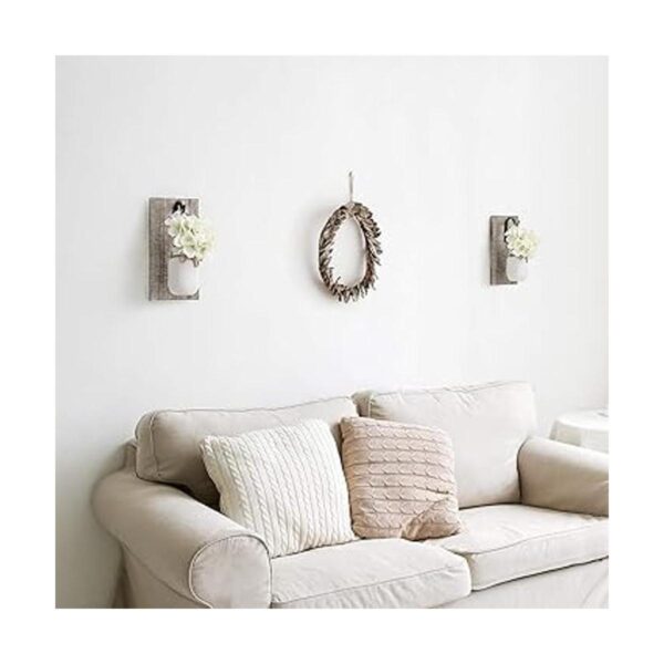 Mkono Juego de 2 apliques de pared de madera con diseño