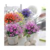 TEMCHY Flores artificiales para exteriores 8 paquetes de