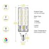 Bombillas LED E12 bombillas de candelabro de 16 W luz