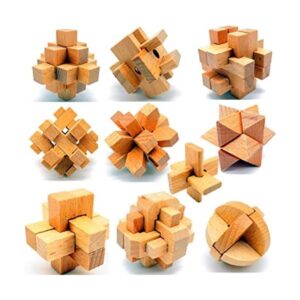Guaishou 10 en uno 3D pequeños rompecabezas de madera_1