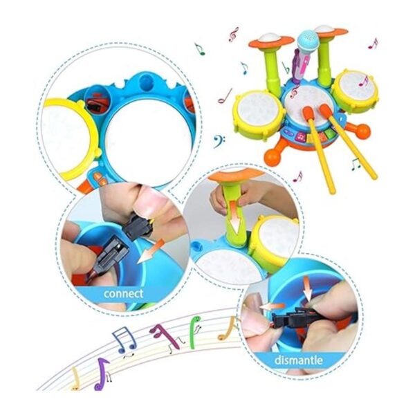 POKONBOY Juego de batería para niños pequeños con_4