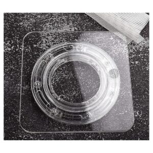 Tocadiscos transparentes de 7 pulgadas con alfombrilla_1