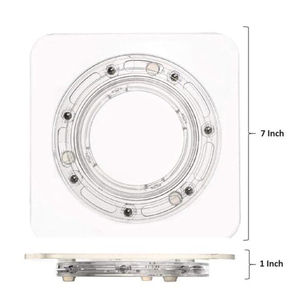 Tocadiscos transparentes de 7 pulgadas con alfombrilla_5