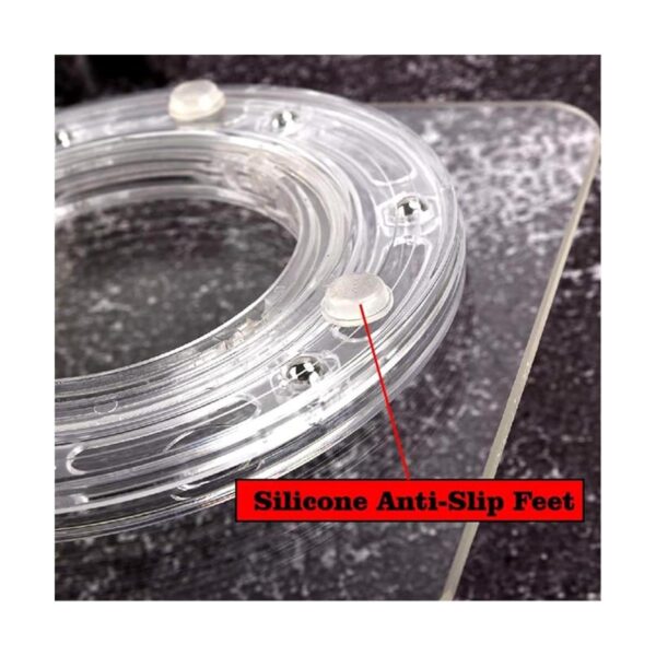 Tocadiscos transparentes de 7 pulgadas con alfombrilla_3