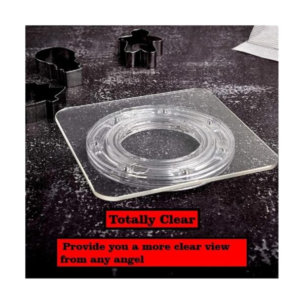 Tocadiscos transparentes de 7 pulgadas con alfombrilla_2