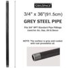 GeilSpace tubería de metal gris precortada resistente de