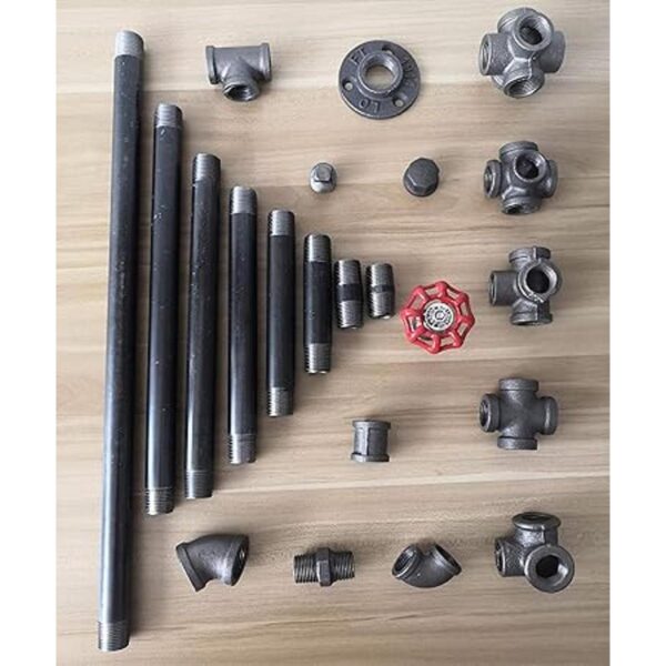 GeilSpace tubería de metal gris precortada resistente de