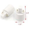 Geesatis 4 adaptadores de enchufe de luz Gx23 a E27