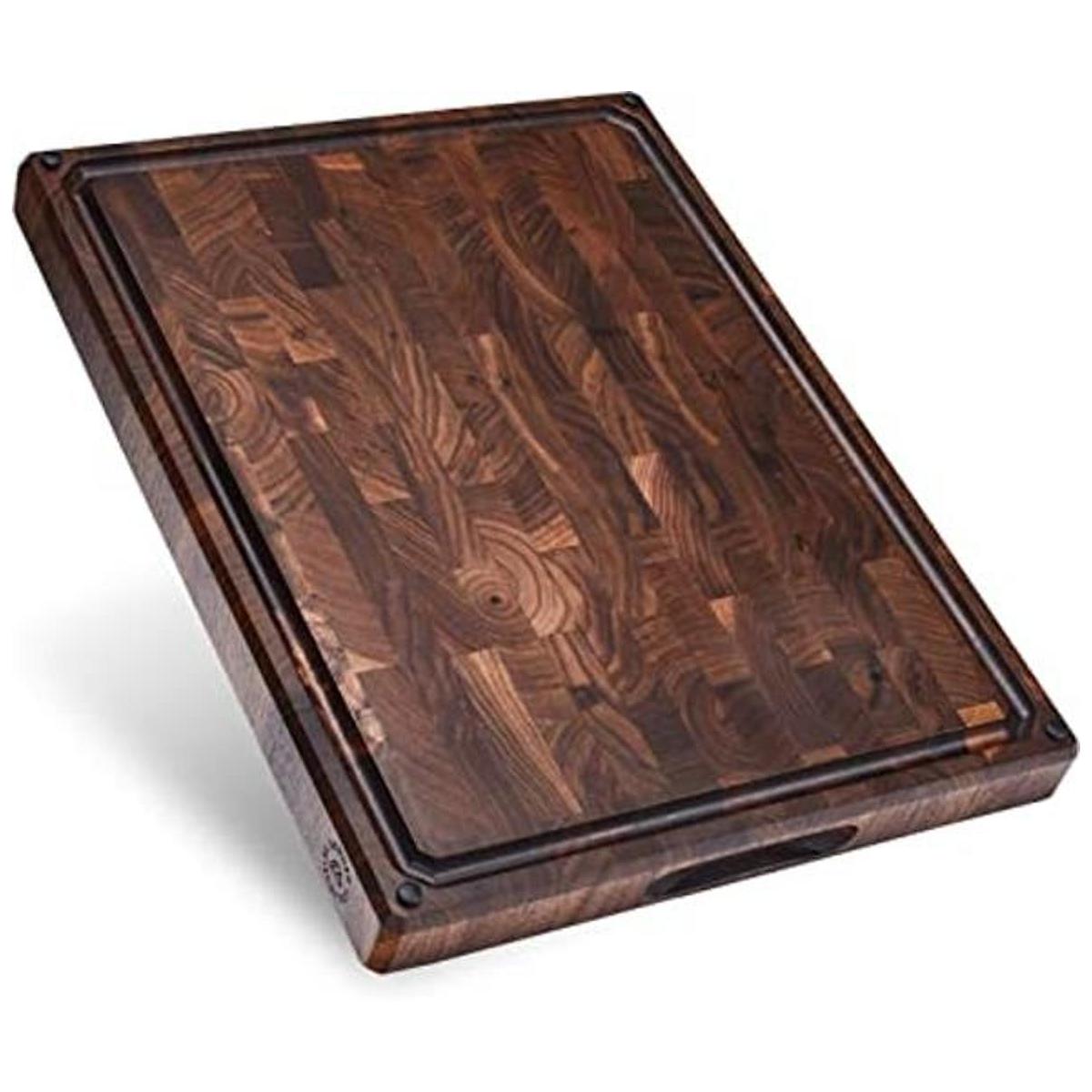 Gran tabla de cortar de madera gruesa multiusos