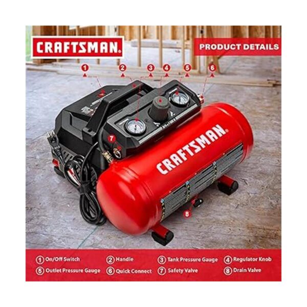 Craftsman Compresor de aire portátil de 34 HP de 1.5_2