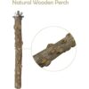 LIMIO Percha para pájaros 4 piezas soporte de madera_4