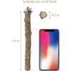 LIMIO Percha para pájaros 4 piezas soporte de madera_5
