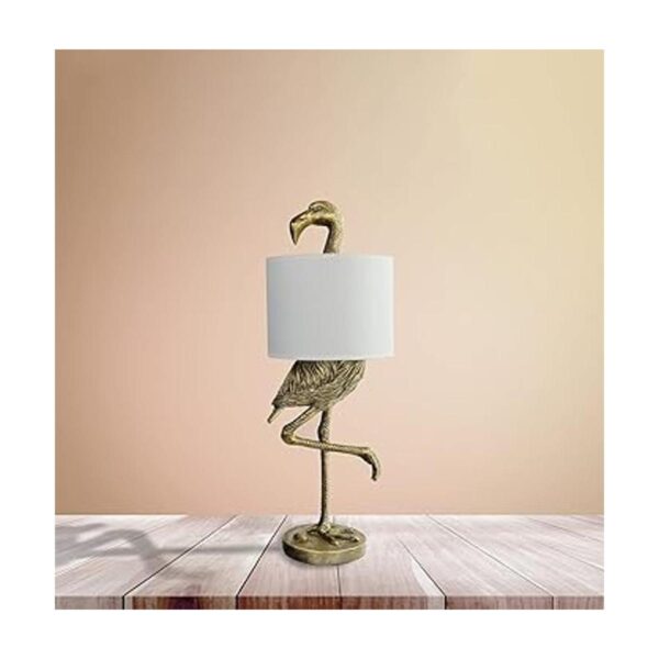 Creative Coop Lámpara de mesa de pantalla blanca 32