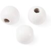 Craftdady 200 cuentas sueltas de madera de color blanco