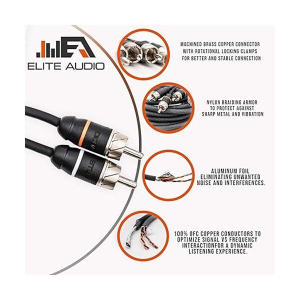Elite Audio Cable estéreo de interconexión RCA 100 cobre_2