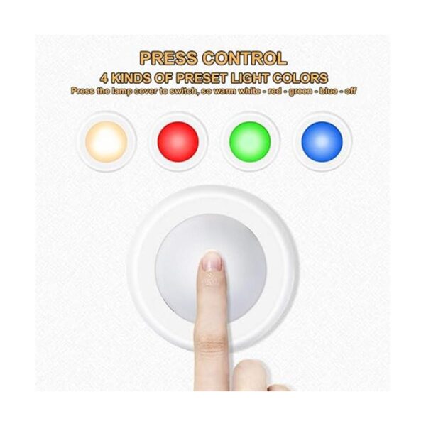 Paquete de 12 luces LED inalámbricas que cambian de color_3