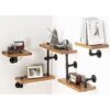 Estantería flotante industrial de madera moderna y rústica_4