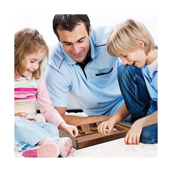 Juegoal Shut The Box Wooden Board Dice Game with 12_5