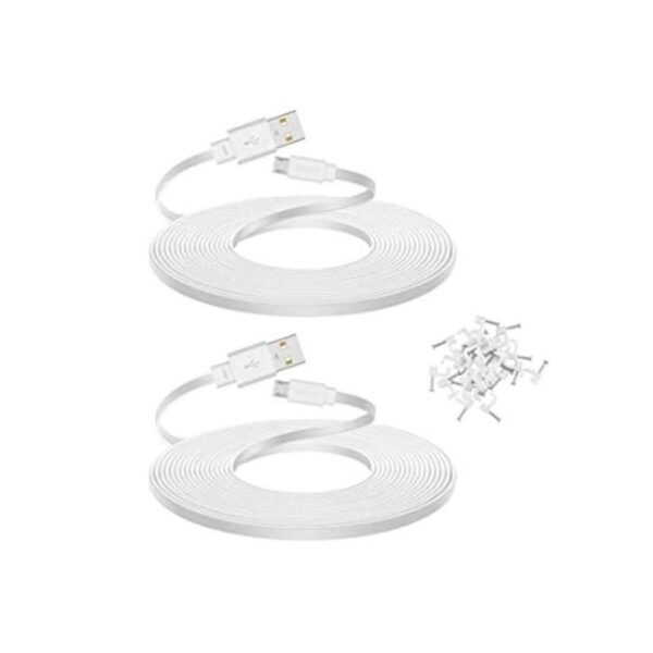 Paquete de 2 cables planos Micro USB compatibles para Wyze_1