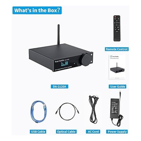 Fosi Audio DA2120A Bluetooth 5.0 DAC HiFi Receptor estéreo_6