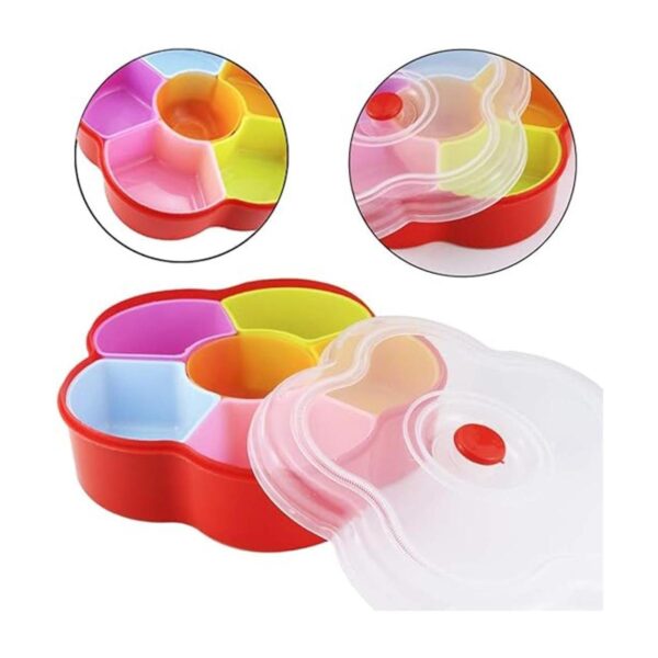 Hslife Recipiente de frutas con forma de flor de colores_6