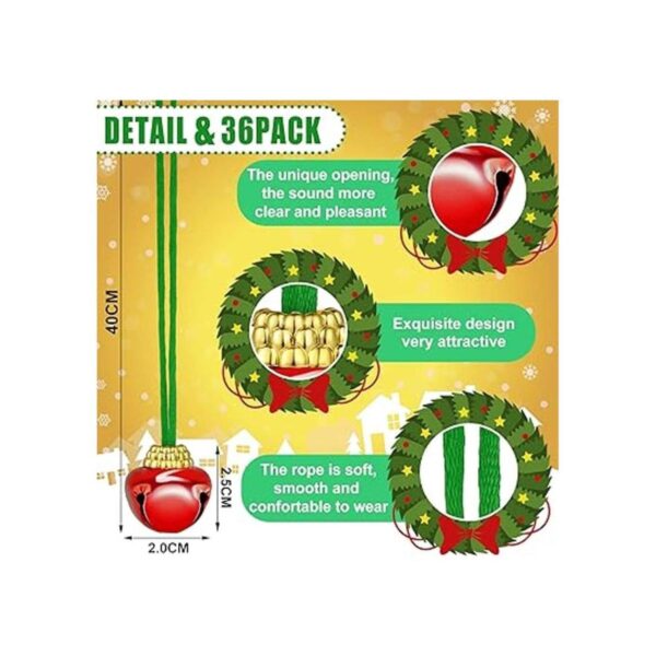 36 collares de campana de Navidad collares de Navidad con_2