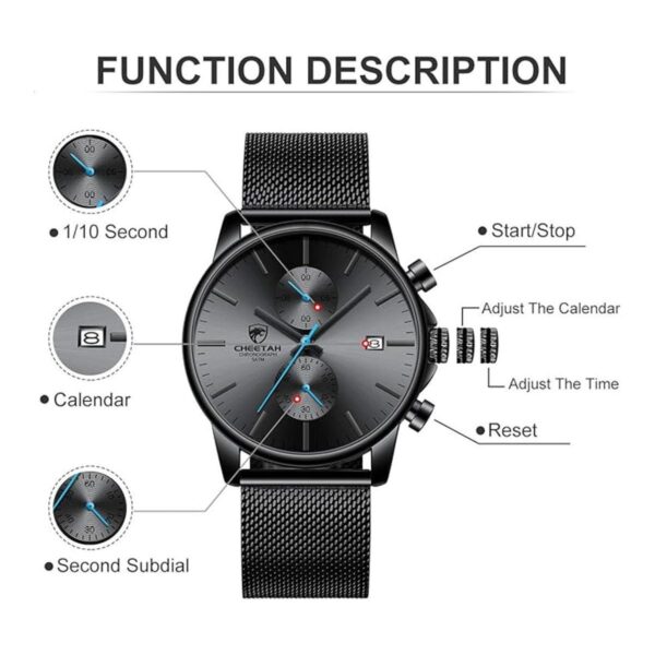 GOLDEN HOUR Reloj de moda para hombre elegante_3
