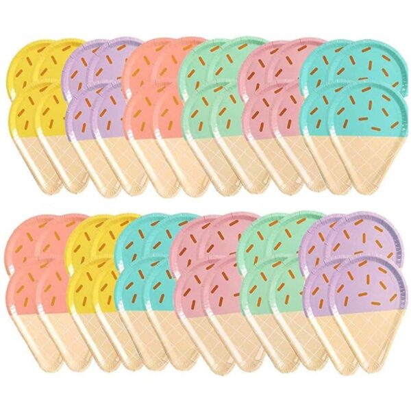 48 platos de fiesta de helado platos de papel desechables