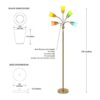 Brightech Medusa Lámpara de pie LED moderna lámpara de_2