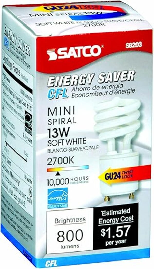 Satco GU24 de CFL S8203 13watts 120 volts_2