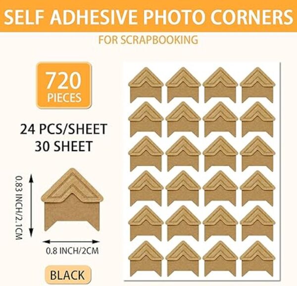 Pajean 720 esquinas de fotos autoadhesivas para álbumes de