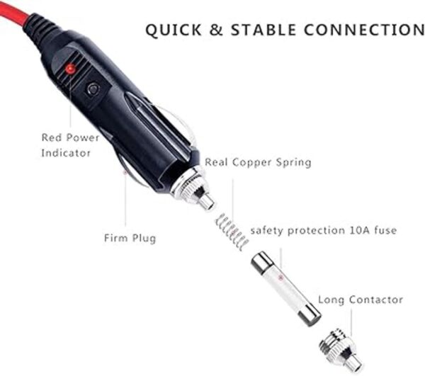 Cable de extensión para encendedor de cigarrillos macho_4