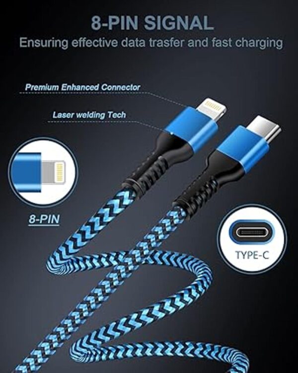 Cable USB C a Lightning de 3 pies cable de carga rápida_3