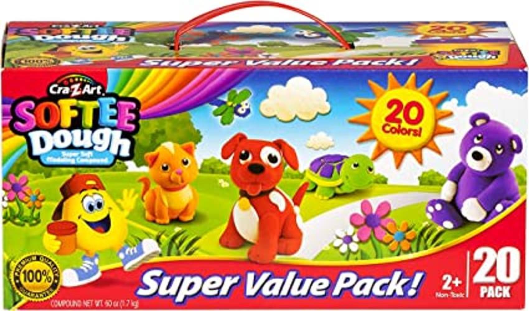 CraZArt Paquete de masa de 20 colores gigantes