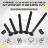 Hilitchi M6 120 piezas de tornillos hexagonales negros_3