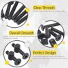Hilitchi M6 120 piezas de tornillos hexagonales negros_4