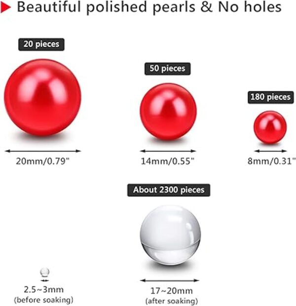 SUREAM 250 perlas flotantes rojas de 8140.787 in 2300_2