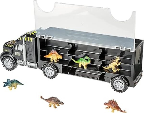 Prextex Juego de transporte de camión de dinosaurio de 16_2