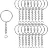 BEADNOVA Llaveros de metal con llaveros y anillas de_1