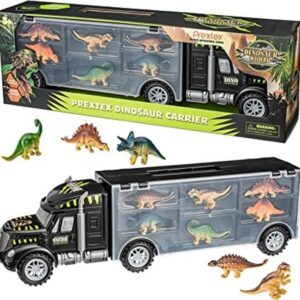 Prextex Juego de transporte de camión de dinosaurio de 16_1