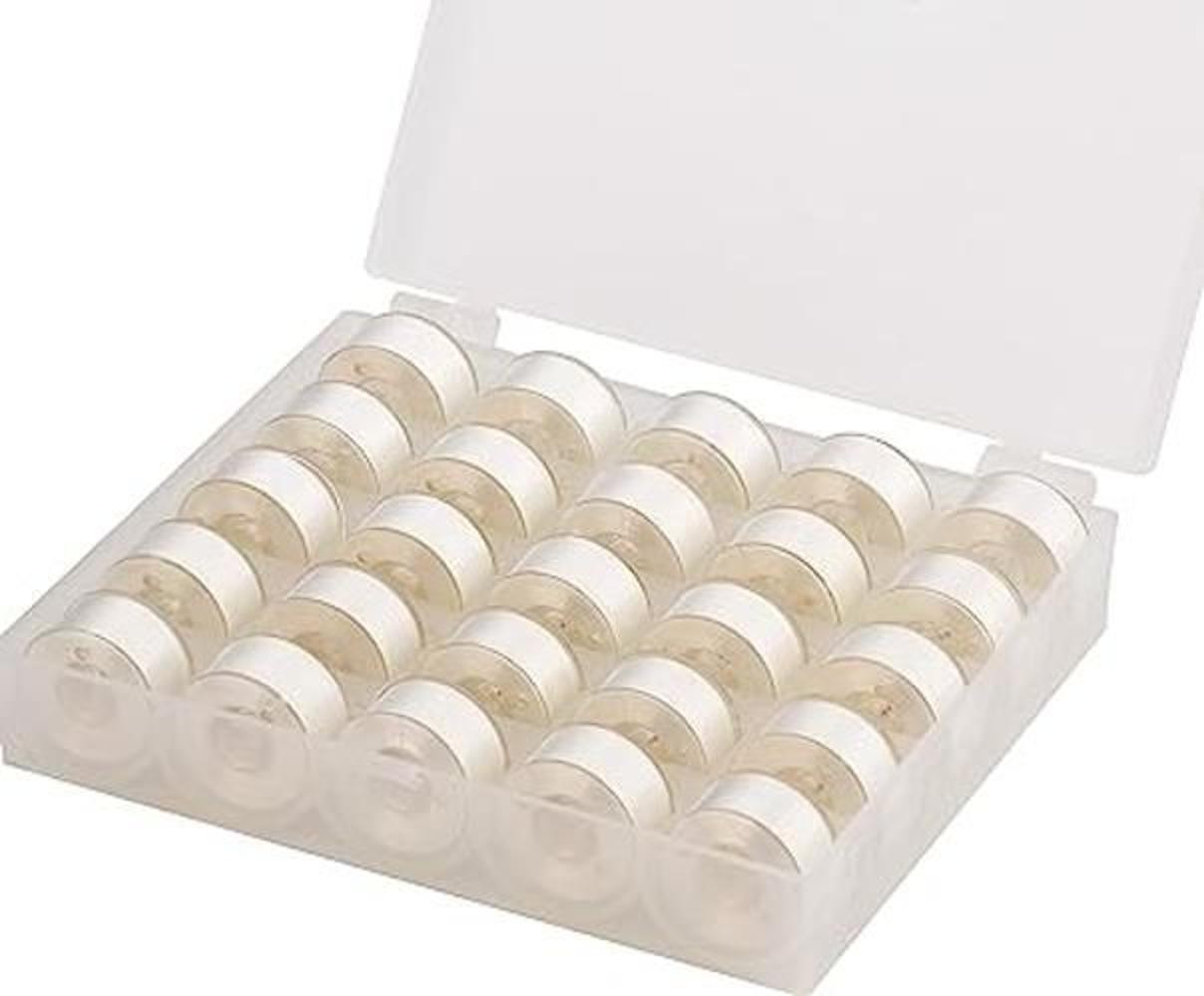 Simthread 25 hilos de bobina preenrollada blanca tamaño A