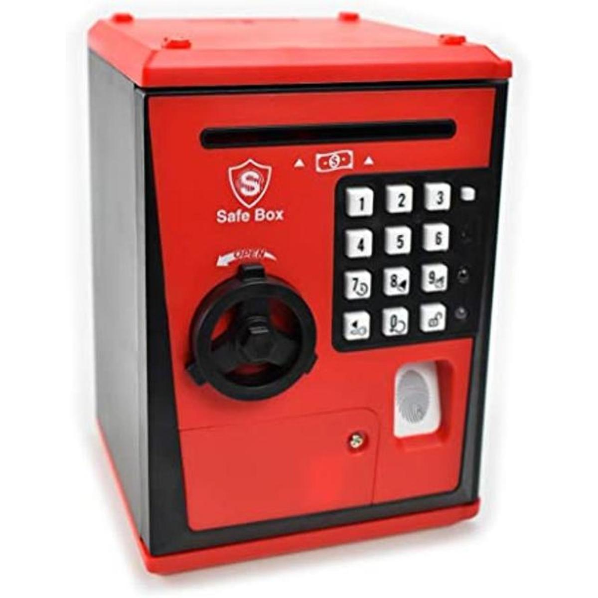 Caja fuerte de juguetes alcancía de cajero automático