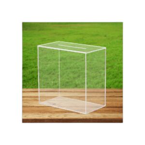 Caja de tarjetas de boda de acrílico transparente grande_1