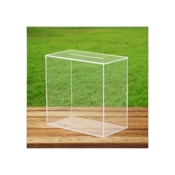 Caja de tarjetas de boda de acrílico transparente grande_1