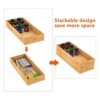 Caja organizadora de cajones de bambú para cocina juego_6
