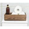 Caja rústica de decoración de baño divertida cesta de
