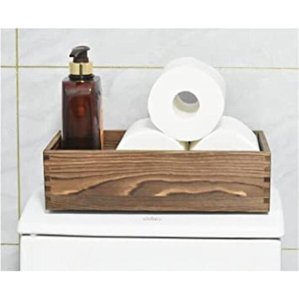 Caja rústica de decoración de baño divertida cesta de