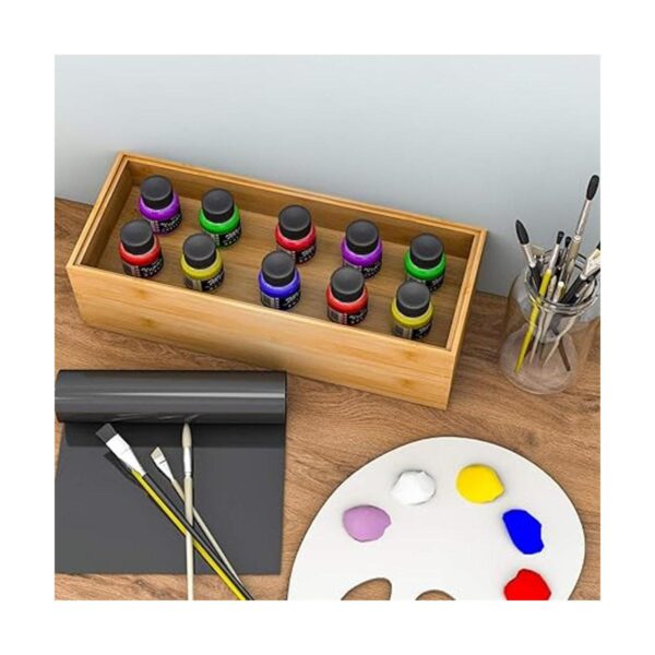 Caja organizadora de cajones de bambú para cocina juego_5