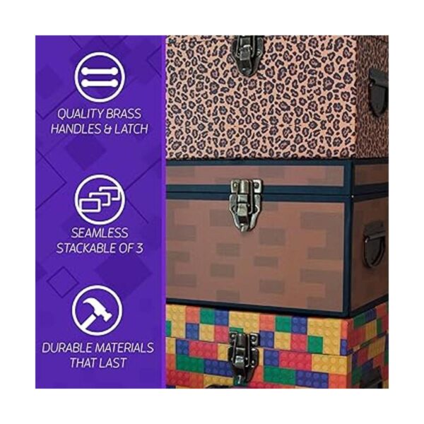 Cajas de cartón Pixel Treasure juego de 3 decoración_4