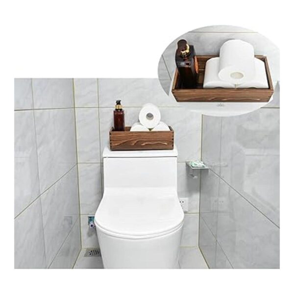 Caja rústica de decoración de baño divertida cesta de